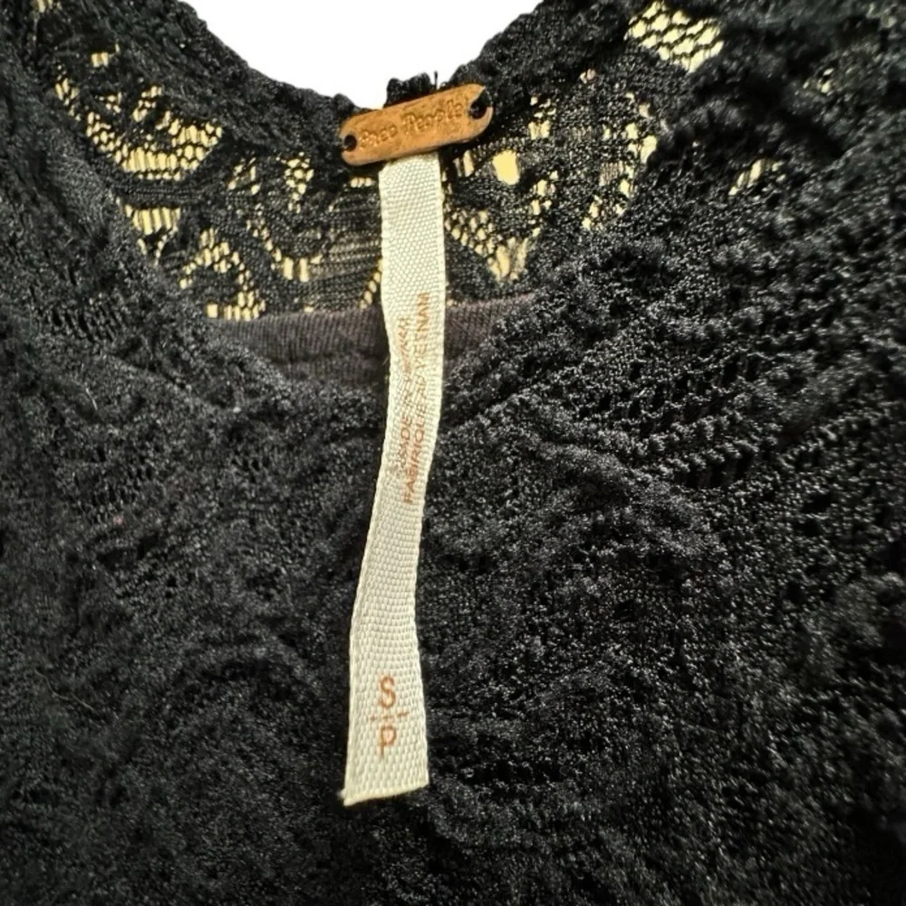 Free People Katya Black Lace Dress, Size Small